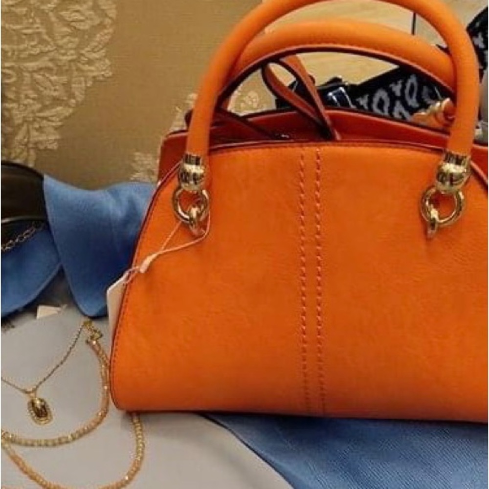 Simply Noelle Purse With Shoulder Strap Orange